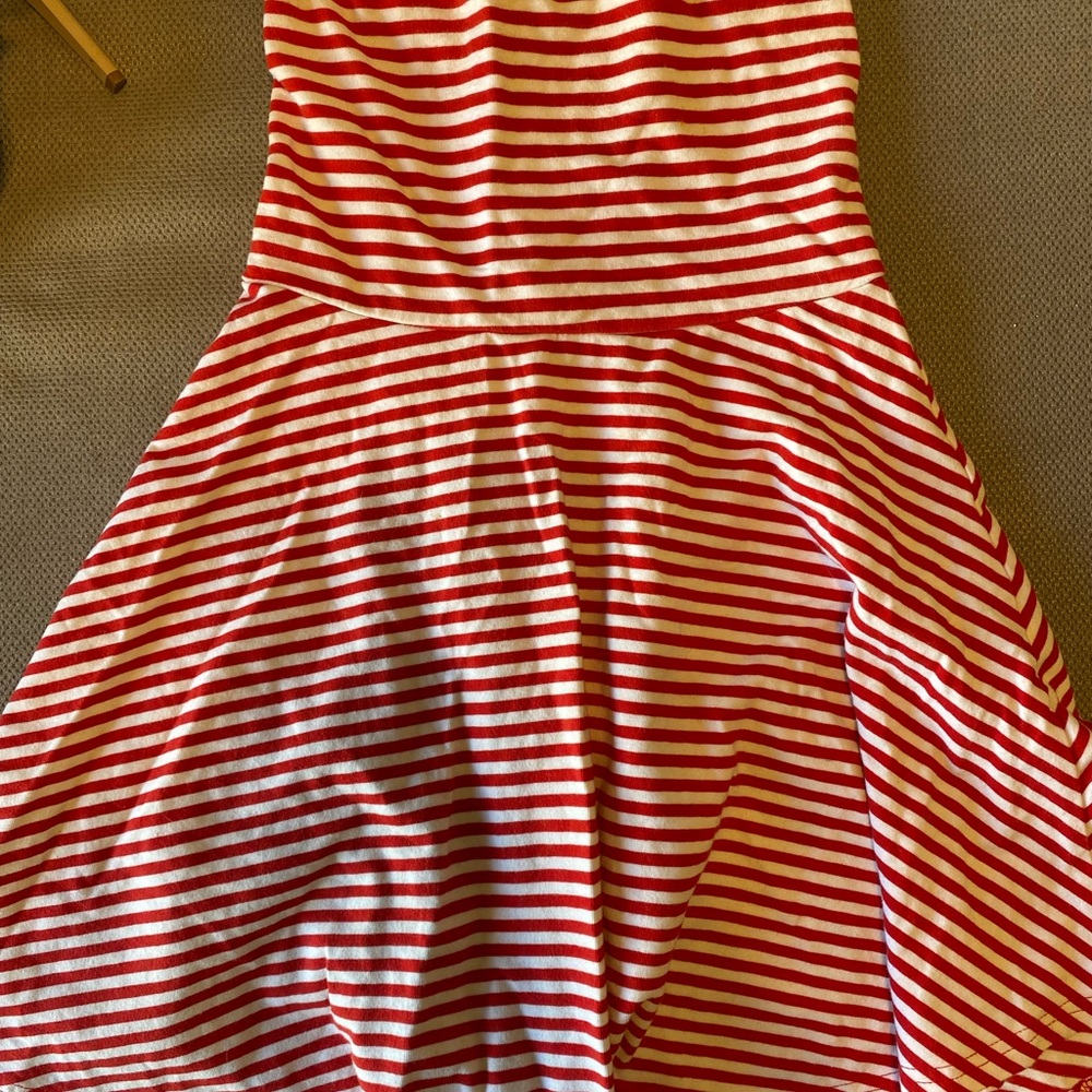 Strapless stripe dress